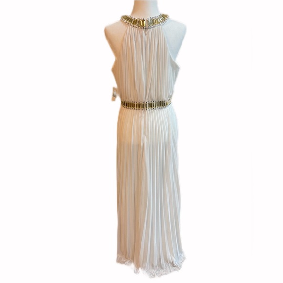 ***NWT***. CACHET GOWN (IVORY) WITH GOLD TRIM (10) - Picture 2 of 7